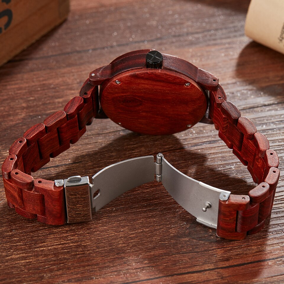 Creatieve Kompas Draaitafel Nummer Houten Horloge Mannen Volledige Hout Band Vintage Natuurlijke Hout Horloges Relogio relojes de madera