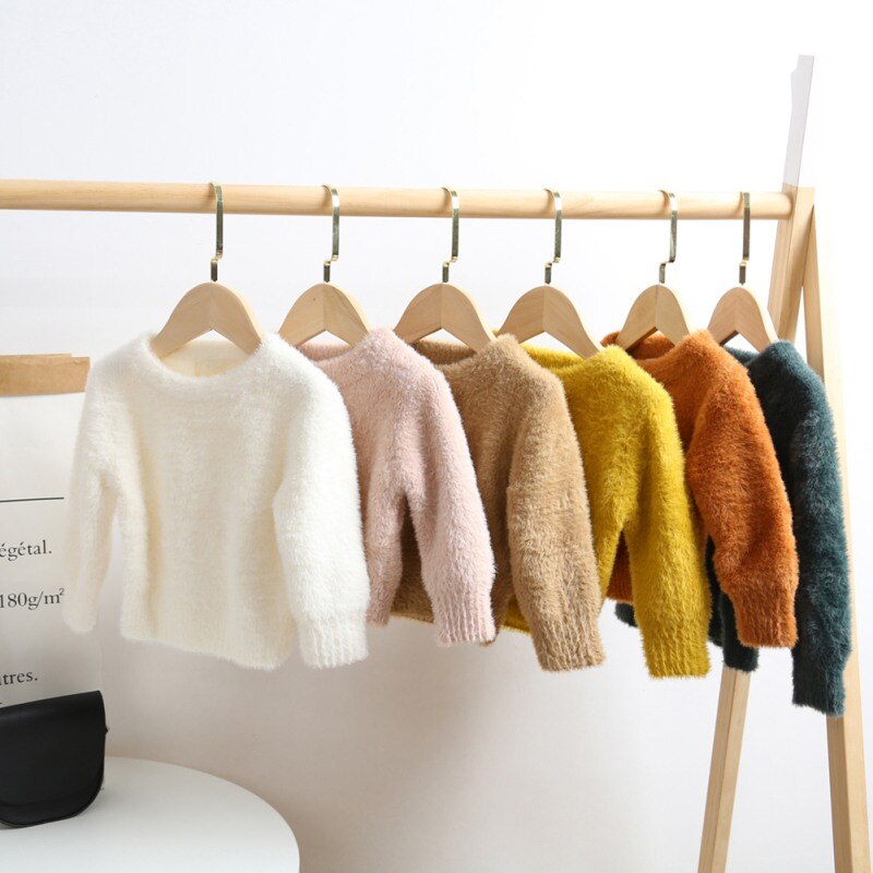 Baby Jongen Meisje Effen Trui Herfst Winter Peuter Warm Lange Mouwen Tops Blouse Kleding