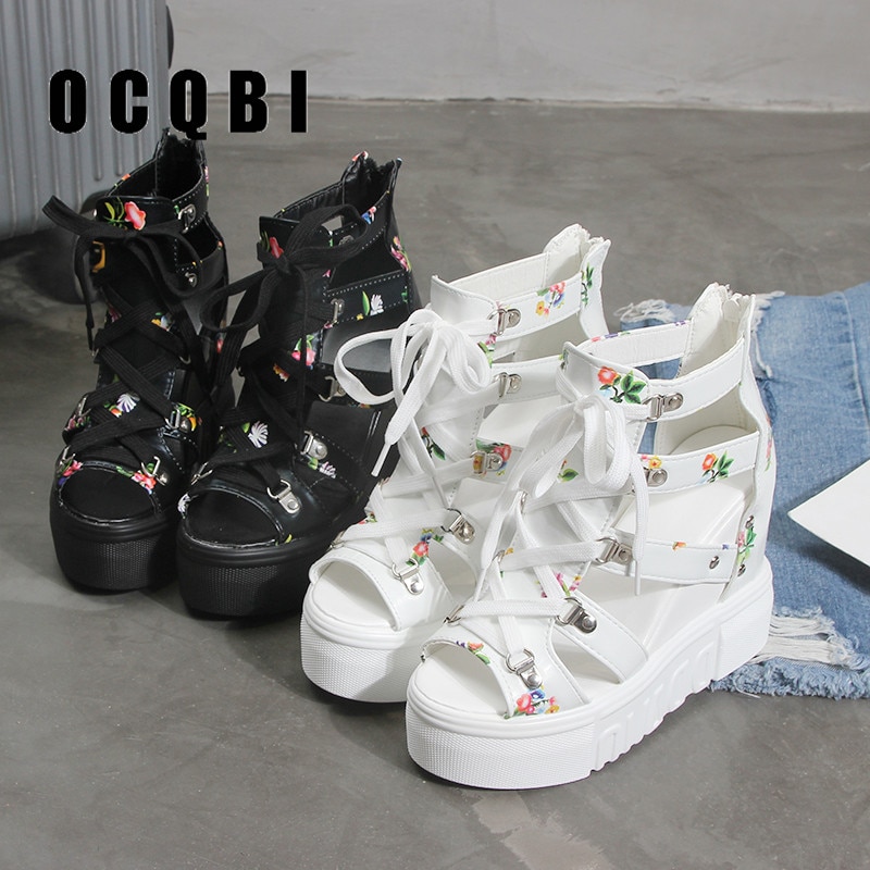 Plateau sandalen dames schoenen zomer super hoge hakken dames casual schoenen wedge sandalen dikke sandalen gladiator high top