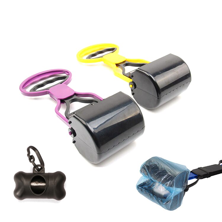 Portable Pet Dog Cat Pooper Long Handle Jaw Poop Scoop Cleaner Pick Up Animal Waste For Dog Supplies Outdoor Cleaning Tool