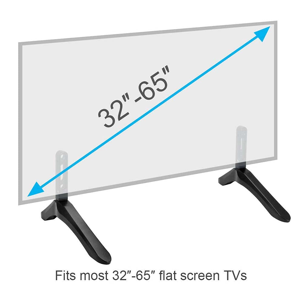 TV Base Pedestal Feet Table Top TV Stand Mount Legs with Screws for 32 to 65inch Screen