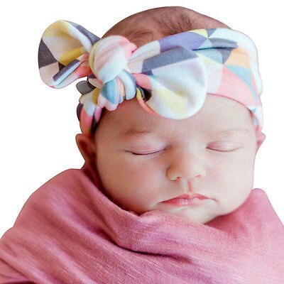 Kids Meisje Baby Baby Hoofdband Peuter Lace Bow Flower Print Haarband Hoofddeksels Leuke Mooie Kleurrijke