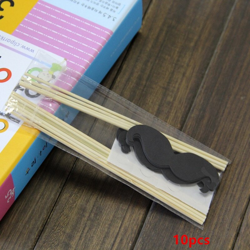 Team Bride PhotoBooth Props Bride To Be Mr Mrs Photo booth Props Just Married Bachelorette Party Decor Funny Glasses Mustache: 10pcs Moustache