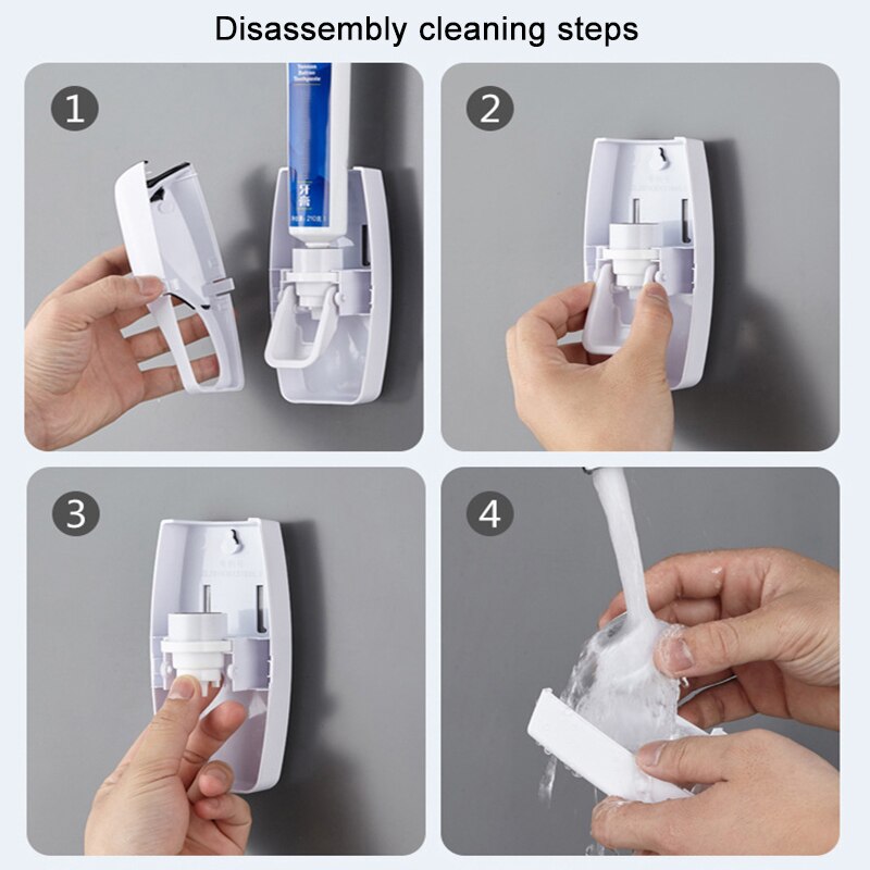 Automatic Toothpaste Dispenser Wall Mounted Kids Toothpaste Squeezer for Family Washroom In Stock