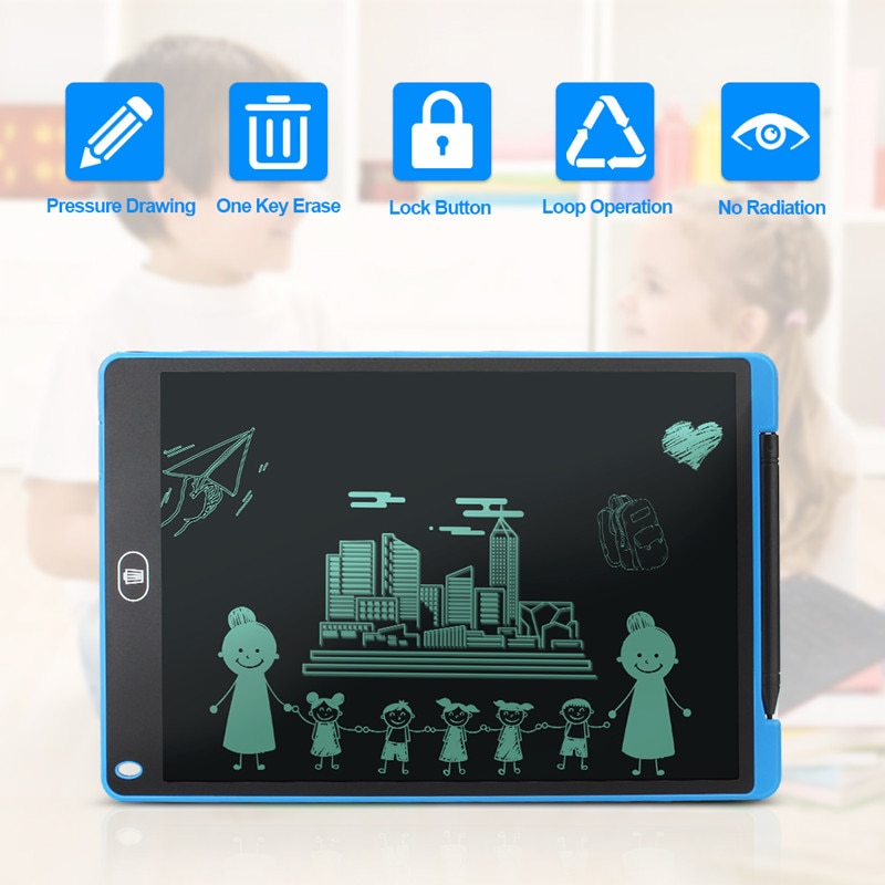 Kids Drawing Tablet Digital Graphics Tablet LCD Writing Tablet 12 Inch Electronic Notepad Portable Drawing Board Handwriting pad