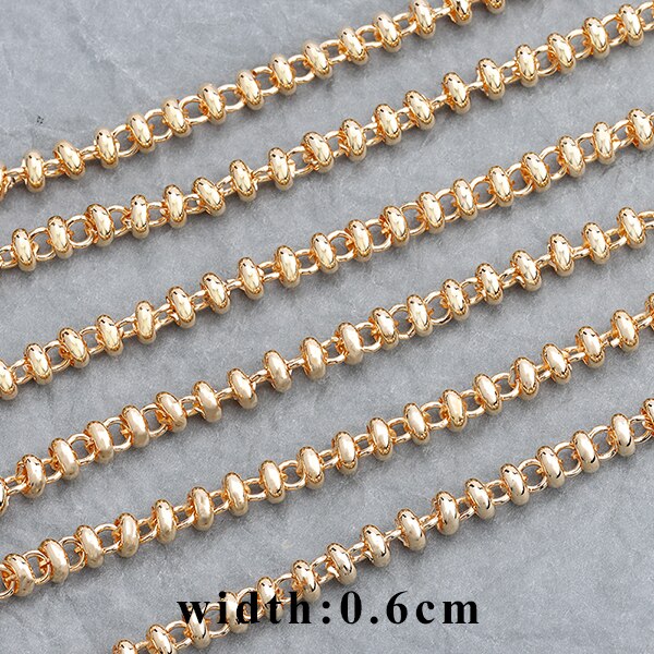 YEGUI C77,diy chain,18k gold plated,0.3 microns,jewelry accessories,copper metal,charms,jewelry making,diy chain necklace,1m/lot: C7703