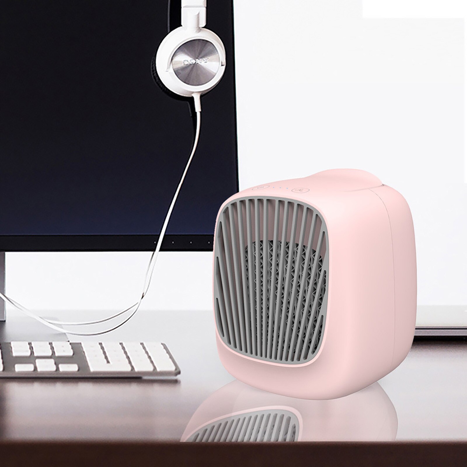 Desktop Air Cooler Portable Mini Air Conditioning Fan Household Refrigerator Desktop Cooler In Dormitory ABS Material USB Gadget