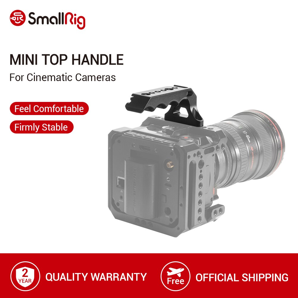 SmallRig Universal Top Handvat voor Filmische Camera Quick Release Handgreep Top Handvat Met Arri Lokaliseren Gaten-MD2393