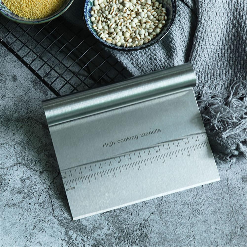 Stainless Steel Cake Scraper Pastry Cutters Baking Cake Cooking Dough Scraper Fondant Spatulas Edge DIY Baking Decorating Tools