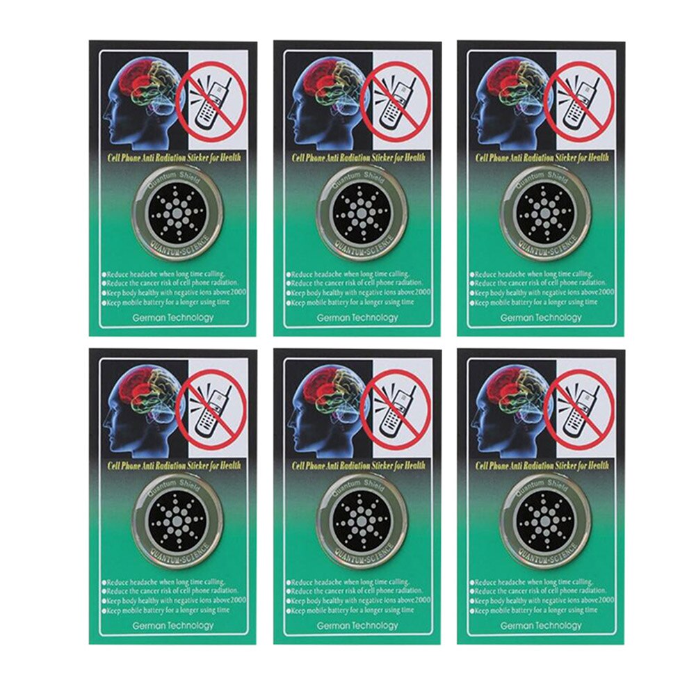 1/6/10 Pcs Radiation Shield Cell Phone Anti-Radiation Sticker Protection for Mobile Phone H-best: 6 PCS Silver A