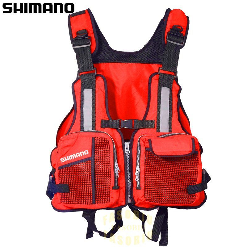 Shimano Angeln Schwimmweste Erwachsene Schwimmen Leben Weste draussen Auftrieb Kajak Angeln Weste Treiben Bootfahren Rettungs Jacke: rot
