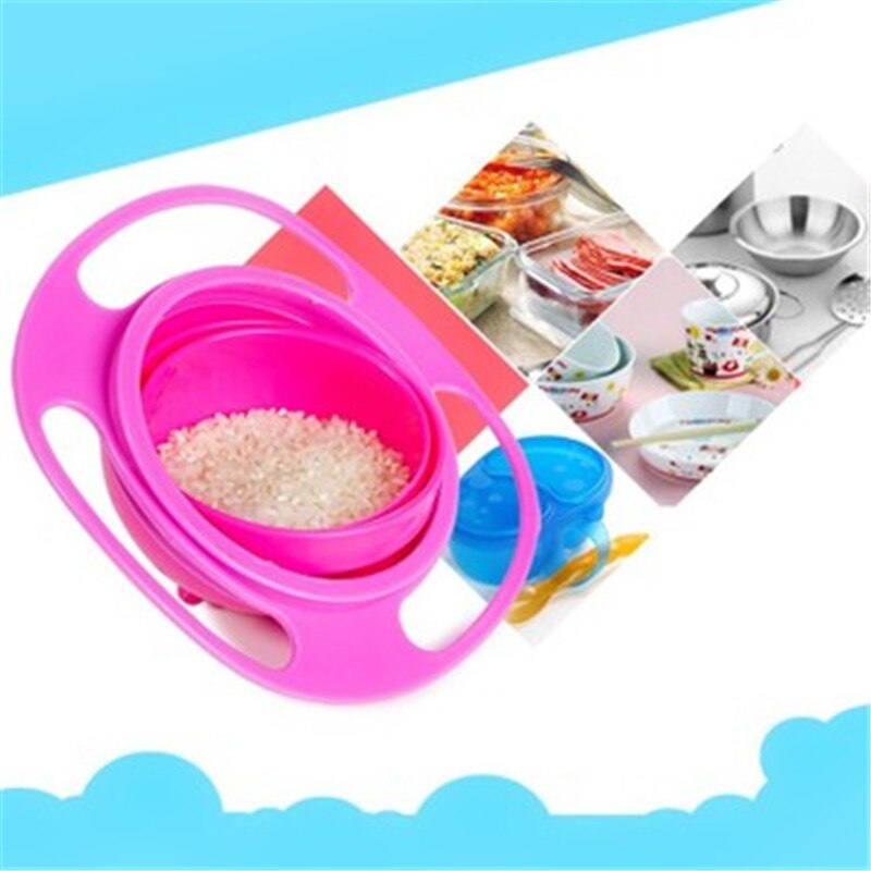 Baby Kom Universele Gyro Kom Praktische Kinderen 360 Graden Draaien Balance Gyro Paraplu Kom Spill-Proof Kom