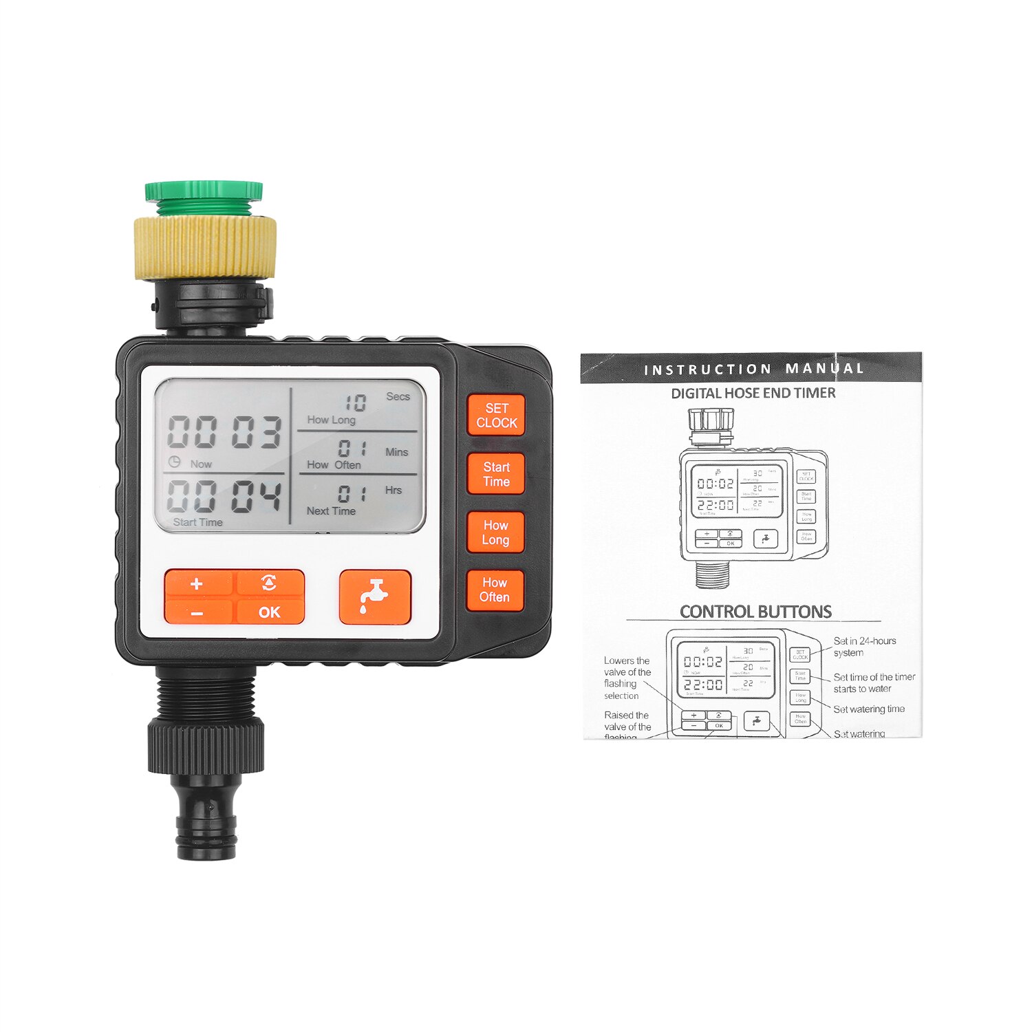 Digital Water Timer Programmable Outdoor Single Outlet Automatic On Off Water Faucet Hose Timer Irrigation System Controller