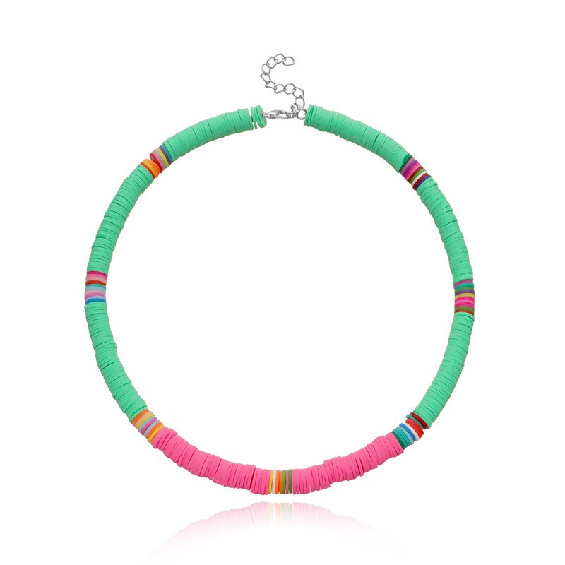 Bright Leisure style Color Soft Pottery Necklace, Women'sCcolor,Fashionable and Geometric Modeling: 5