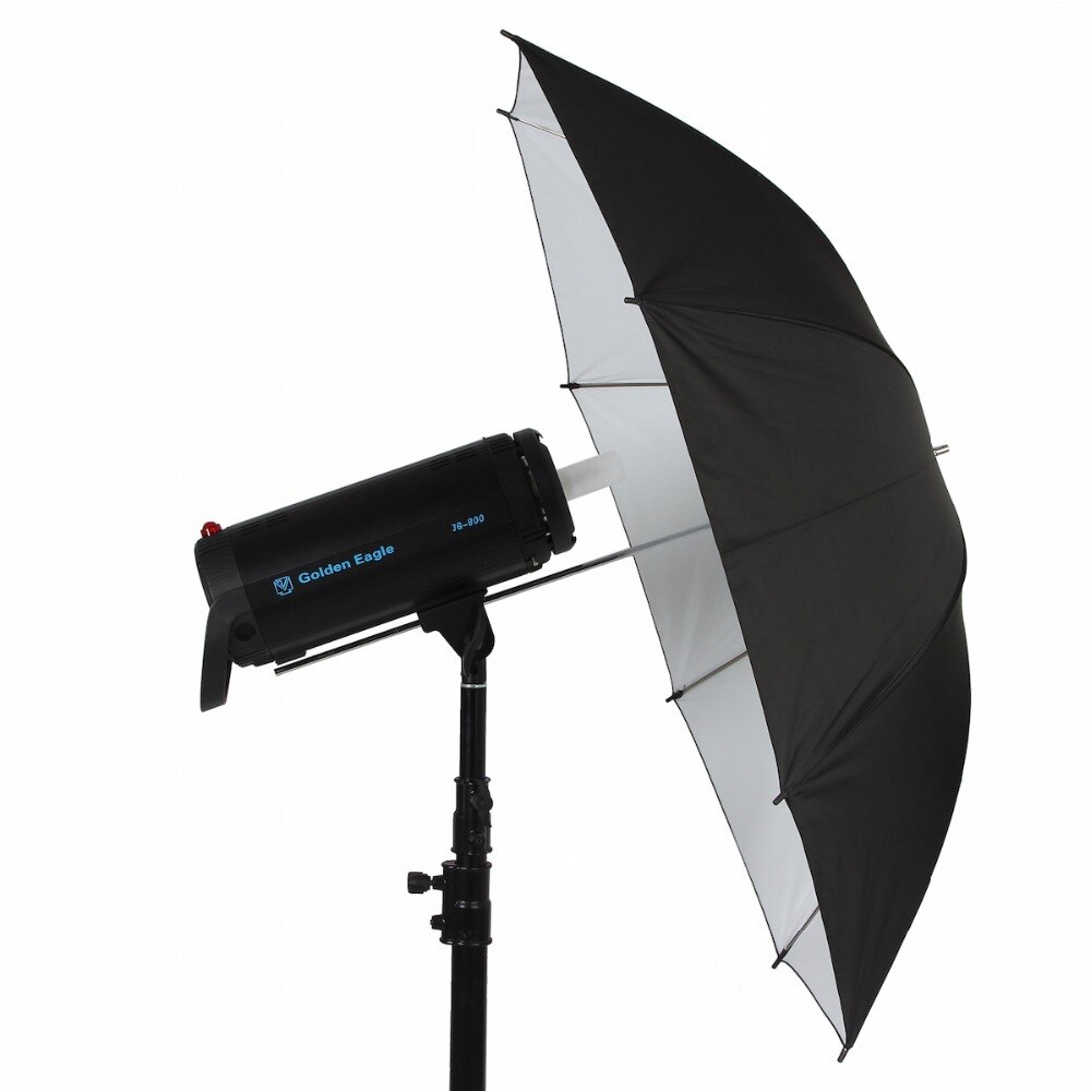 40 inch/101 cm Studio Paraplu Black &amp; White Rubber Doek Roestvrijstalen Fotografie Reflecterende Paraplu Photo Studio Accessoires