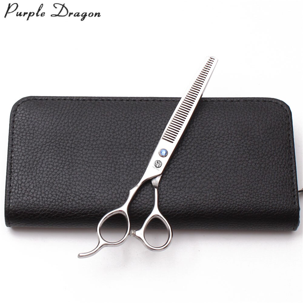 Linker 7.0 "JP Roestvrij Paarse Draak Shiny Animal Scharen Rechte Schaar Dunner Schaar Gebogen Schaar Huisdier Schaar z3006