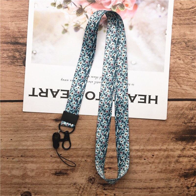 Correa para el cuello cordón para llaves de flores, portallaves con etiqueta de nombre USB, cuerda para colgar, Lariat multifunción: 8