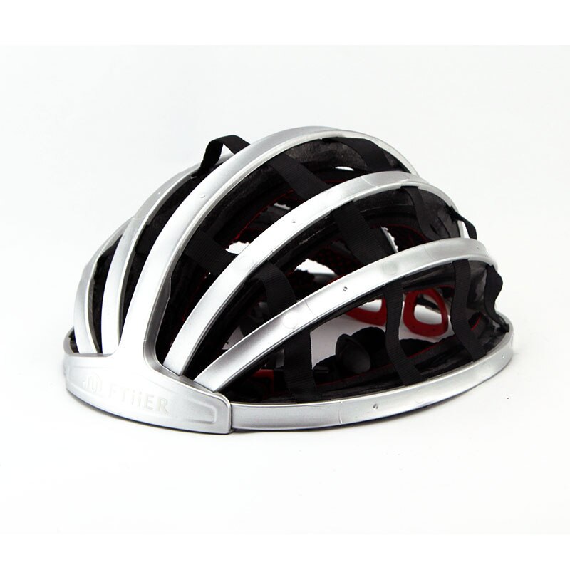 Opvouwbare Fietsen Helm Draagbare Ultralight Racefiets Enduro Helm Unisex Fietshelm Mountain Volwassen Capacete Ciclismo: sliver / M 54-58CM