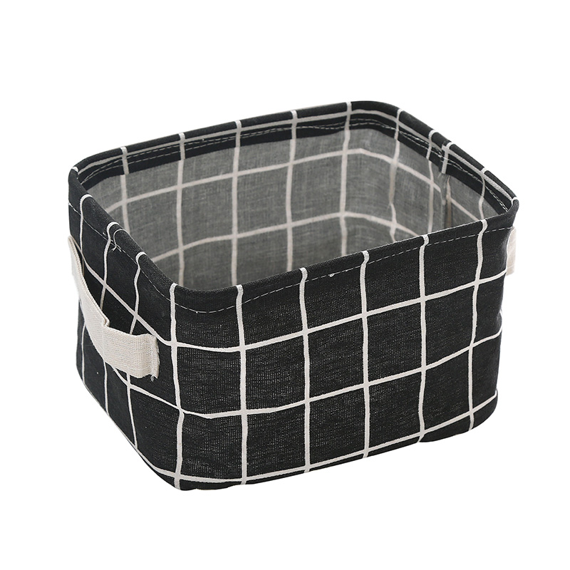 Desktop Opbergdoos Leuke Afdrukken Waterdichte Organizer Katoen Linnen Sundriesopslag Mand Kabinet Organizer Opbergtas: E