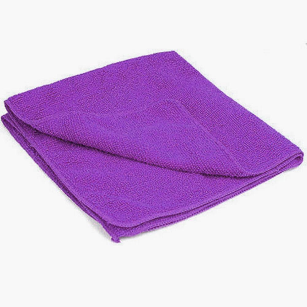 Ancrv 10 stk microfiber ansikt hår ren bil polering rengjøringe strek 20*20cm detaljhandel håndkle loer  v3 s 3: Lilla