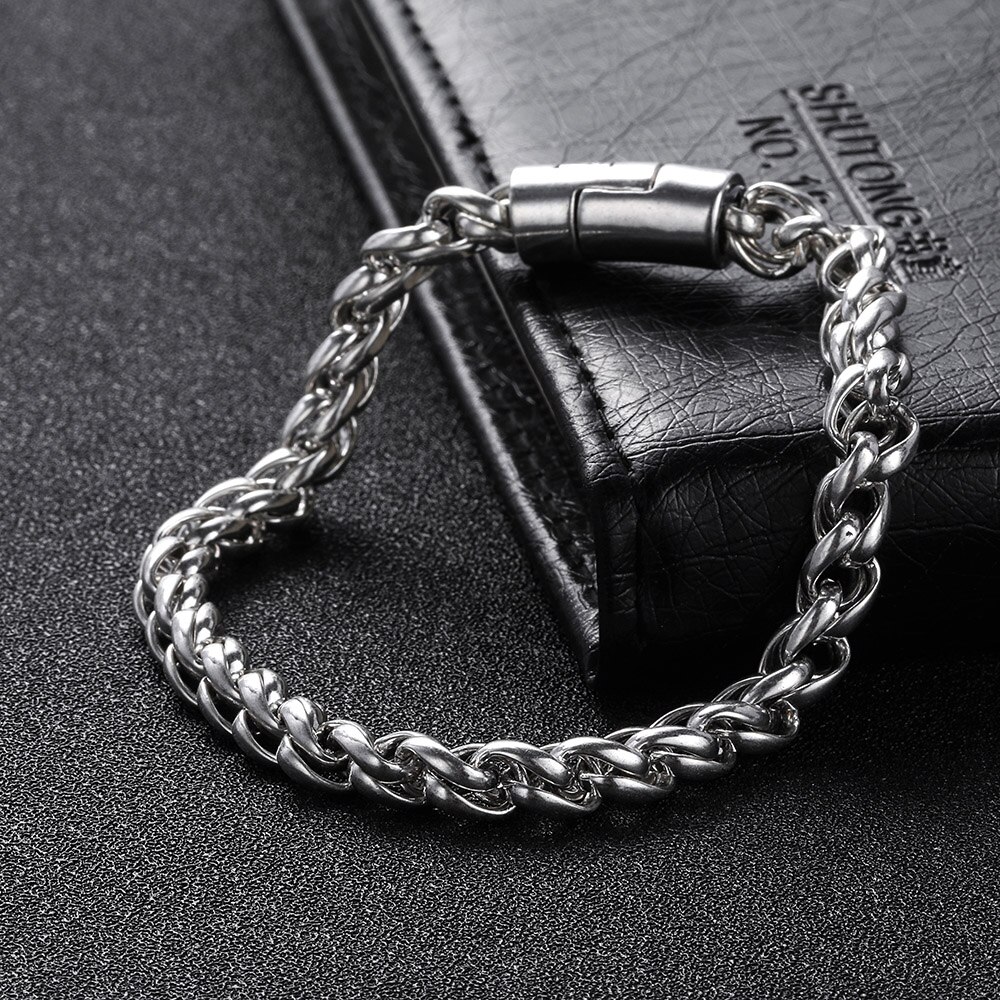 Nieuw Product, Zilver Kleur Buddha Armbanden Link Byzantijnse Chain Armband Voor Heren Polsband Sieraden Goede