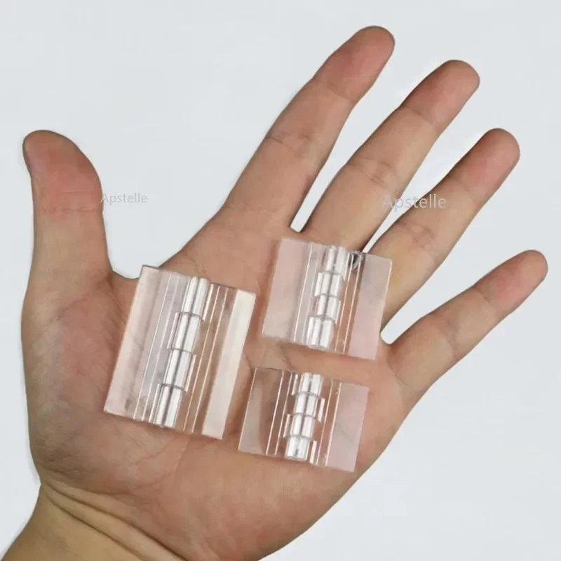10Pcs Plastic Folding Hinges Transparent Plexiglass Hinge Durable Clear Acrylic 25X33 30X33 38X45 65x42