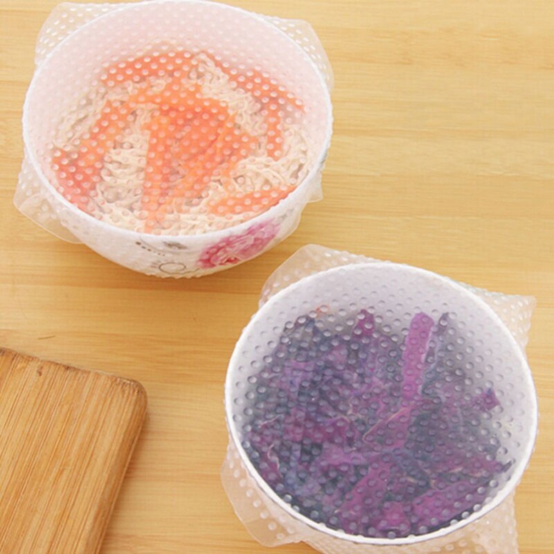 Multi Functional Food Fresh Keeping Silicone Wrap Seal Vacuum Food Magic Wrap 20cm*20cm*0.5cm
