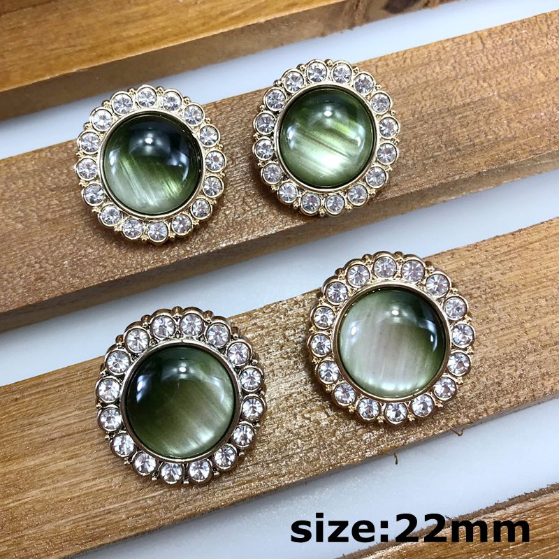 Hl 5 stk 20mm-25mm overtrækstrøje perle rhinestone plating knapper skaft gør-det-selv beklædning sytilbehør: Stil 05