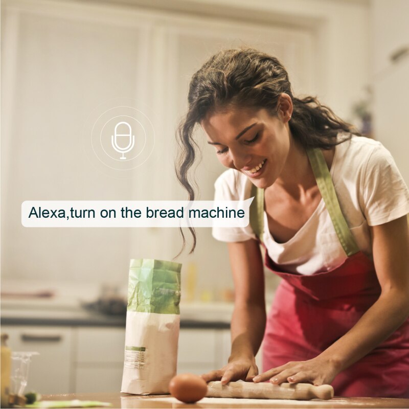 Wifi draadloze afstandsbediening stopcontact eu stekker slimme timer stekker eu tuya smart life spraakbesturing huis brandvertragend pc slim stopcontact