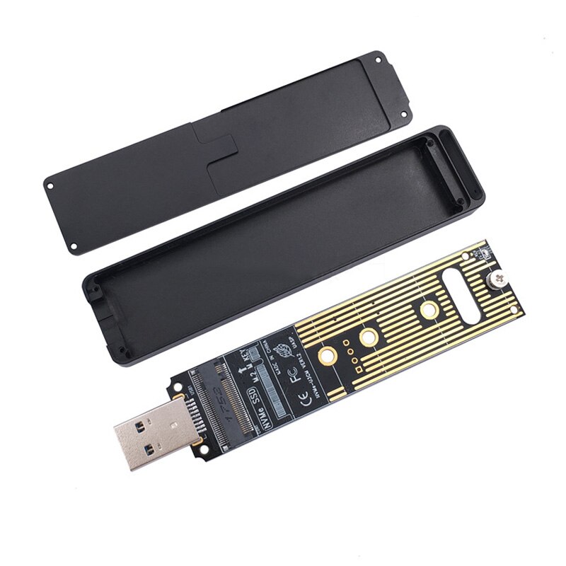 Nvme-capa para disco rígido m.2 ssd, case com adaptador usb, m2, usb 3.1 tipo a para pci-e m.2 nvme