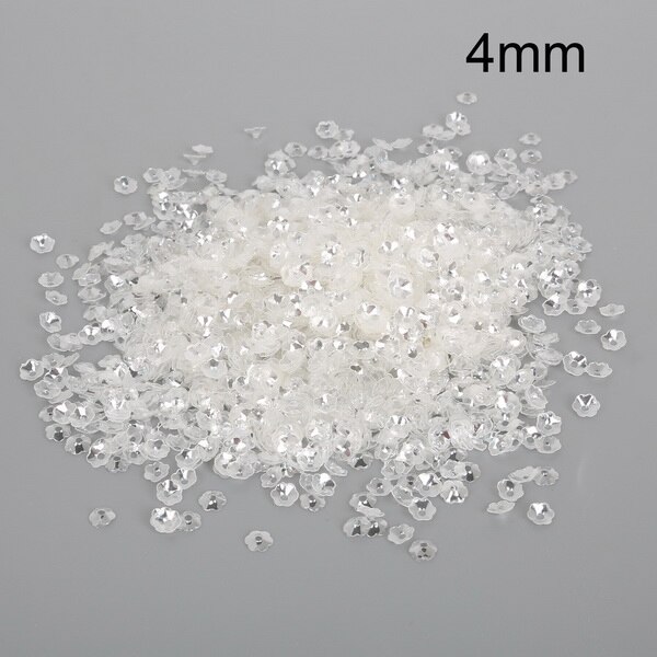 20g/- pack met 4/6/8/10mm bloemenpailletten voor knutselen, handwerken en naaien, decoratie, pvc-pailletten, fittingen, doe-het-zelfkledingaccessoires: Ca. 3800 stuks