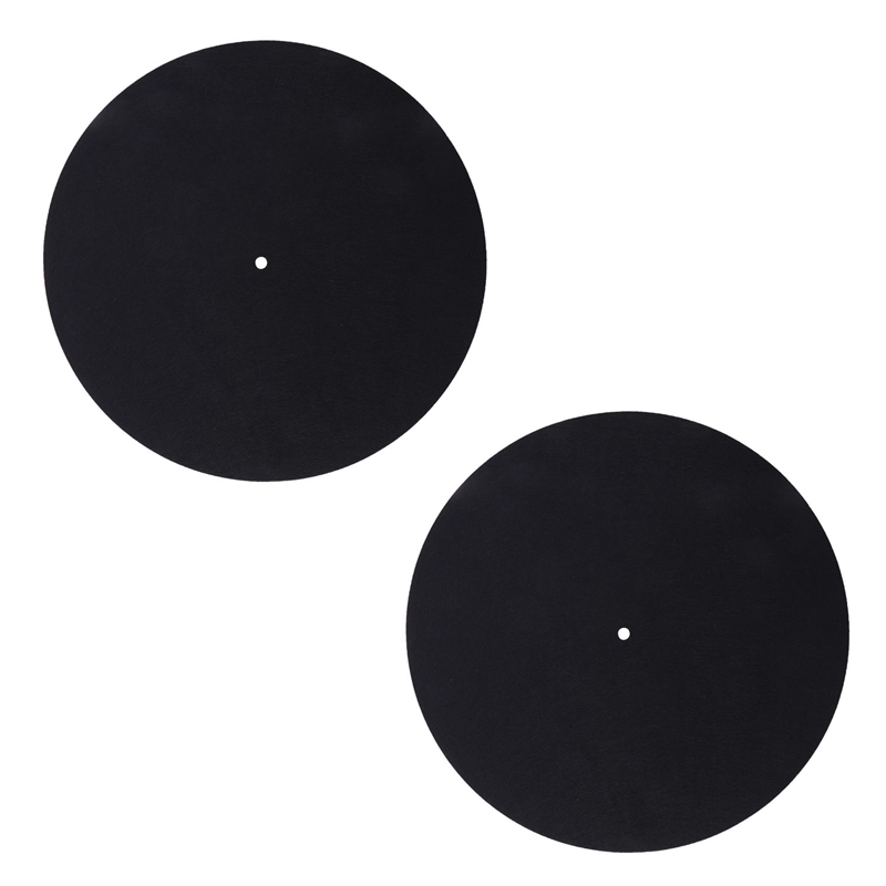 Jabs 2 stück ultradünne antistatische plattenspieler-unterlage für lps, vinyl, plattenspieler, flache, weiche matte, slipmat