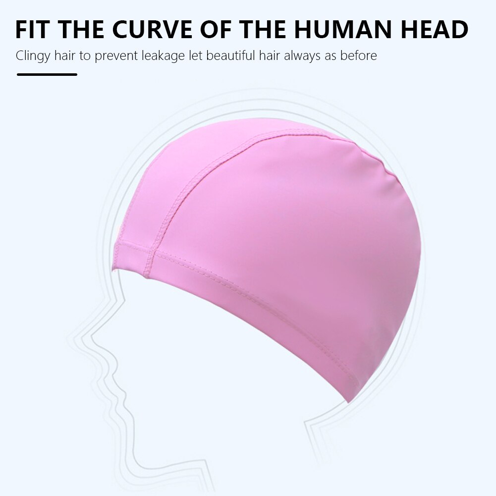 Volwassen Badmuts Elastische Effen Kleur Unisex Badmuts Stretch Waterdichte Bescherm Oor Hoed Voor Zwemmen Vrouwen En Mannen