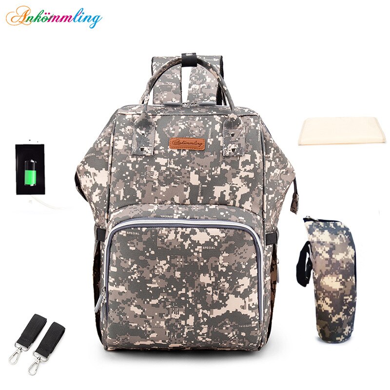 Luiertas Ankommling Wanneer Europa En Amerika Stijl Schouder Mother 'S Bag Verbeterde Multi-Functionele Mama Bag: Camouflage
