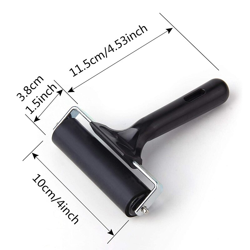 2 stuks 4- inch rubberen remrol, zachte rubberen rem, rubberen trommel, verfkwast, inkt applicator, kunstnijverheid, stempelgereedschap