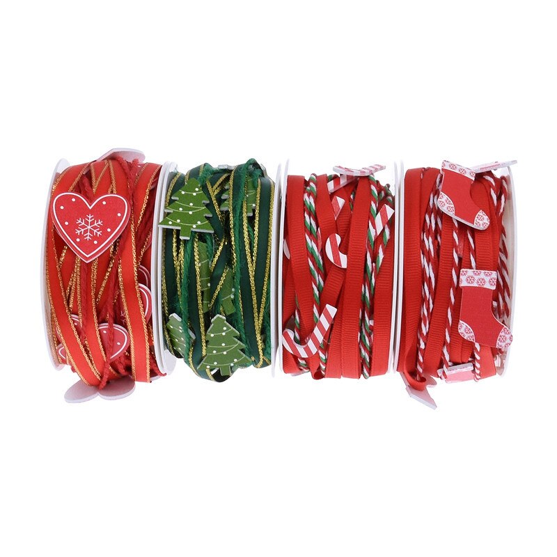 5 Meters Christmas Ribbon Decoration For Tree Bead Chain Ribbon Christmas Tree DIY Xmas Decor Home Ornaments Year