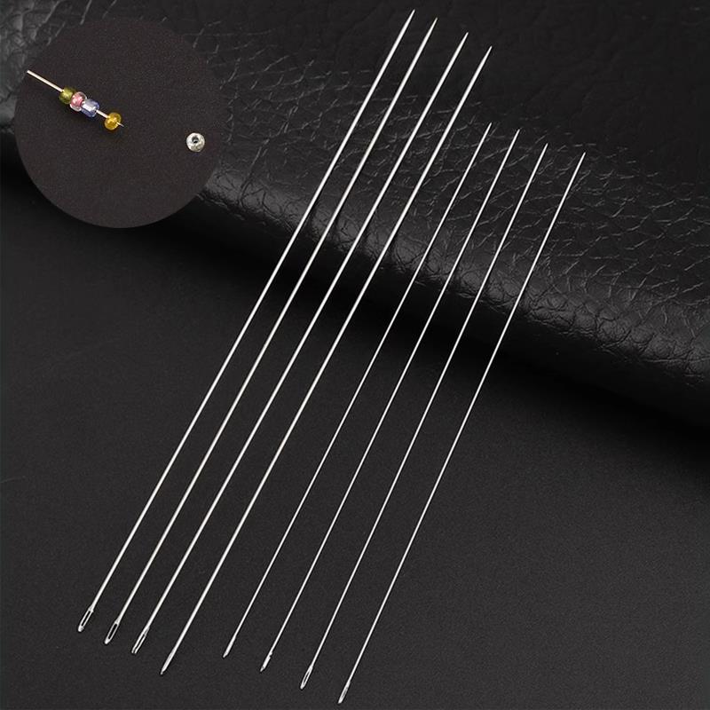 30 Uds. Agujas de Metal para cuentas, collar, pulsera, herramientas, alfileres de aguja de rosca automática de acero inoxidable para suministros de joyería