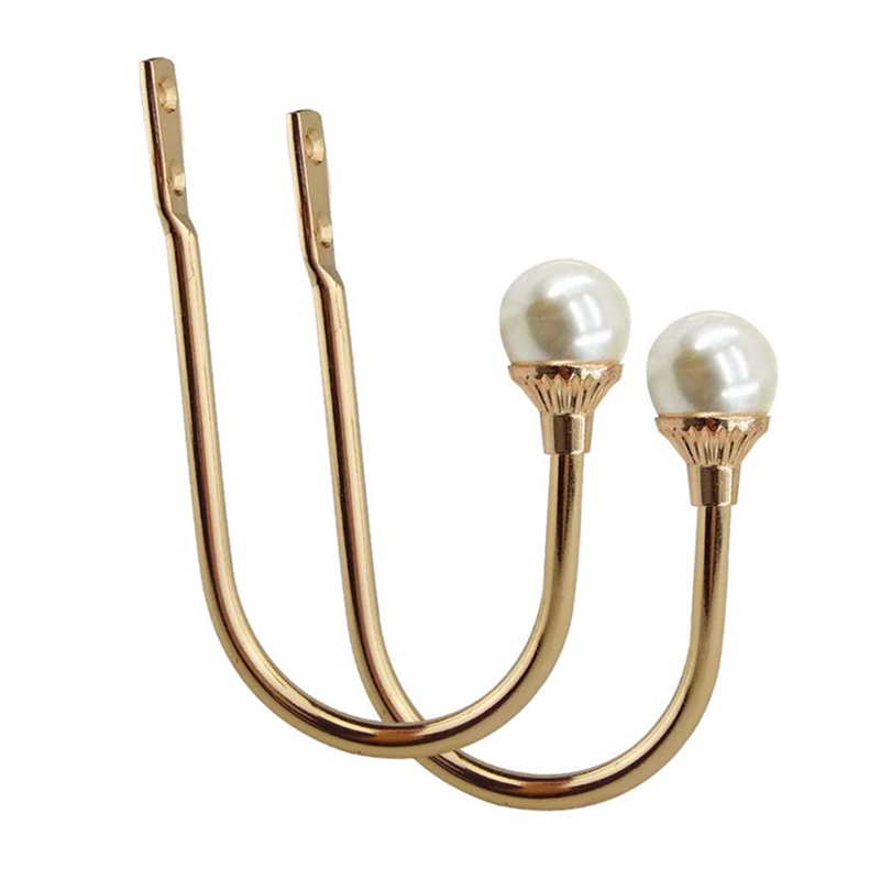 Decorative Curtain Drapery Holdbacks Wall Mounted Curtain Tieback U Shape Curtain Tiebacks Hooks for Home Office: Burgundy