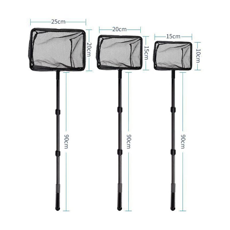 1 Pc Extendable Fishing Net Plastic Pole Handle Telescopic Landing Net Tuck Net For Fish Tank Lakes Ponds