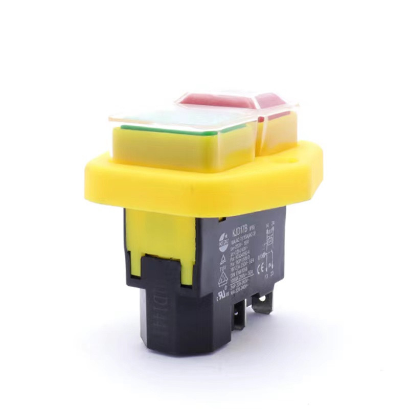 KEDU KJD17B 220V-240V Electromagnetic Starter Push Button Switches with cover Machine Tool Equipment Waterproof Safety switch