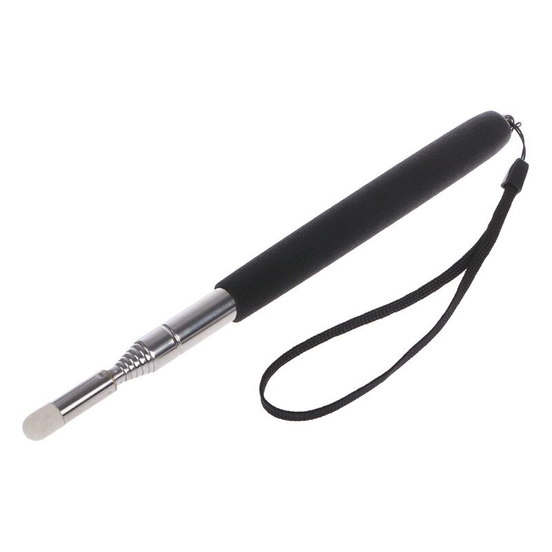 Nobo Telescopische Pointer Pen - Zwart/zilver - Extends Tot 625 Mm - Blauwe Inkt - Met Dop