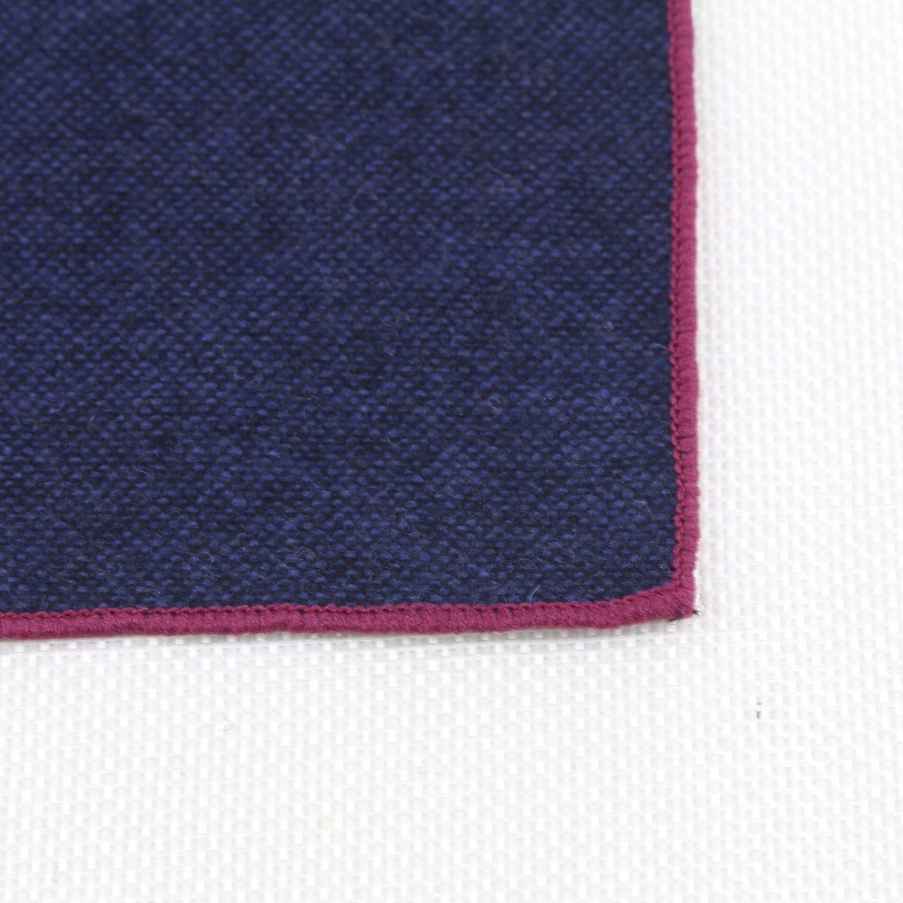 Hankerchief Scarves Vintage Wool Hankies Men's Pocket Square Handkerchiefs Striped Solid Cotton 23*23cm