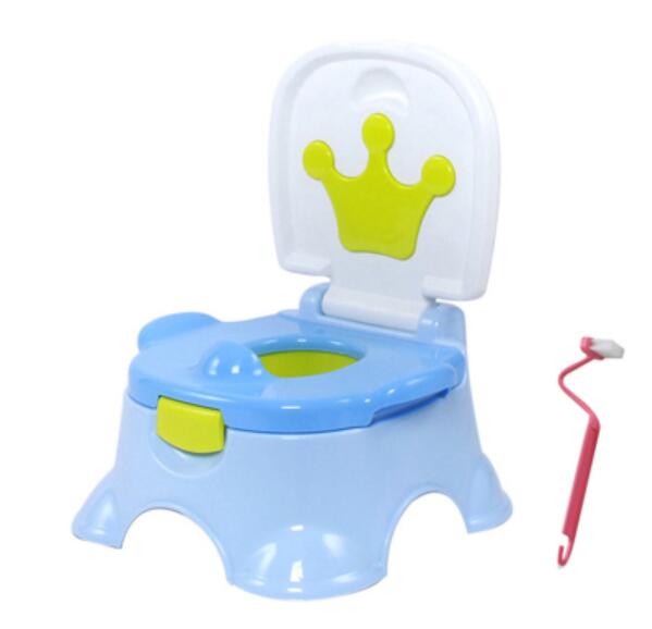 Bébé Pot toilette WC enfants formation siège chaise Portable mignon couronne voyage Pot enfants toilette: Bleu