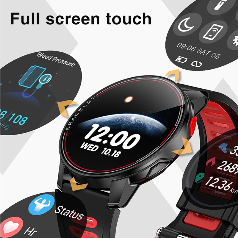 Full Touch Digitale Horloge Mannen Sport Horloges Elektronische Led Mannelijke Horloge Voor Mannen Klok Waterdicht Horloge Bluetooth Uur