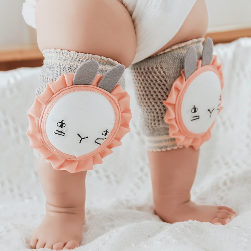 0-3y baby knæbeskyttende strømpe spædbarn kawaii benvarmer kravle tegneserie formet knæskærm til dreng krybe knæ