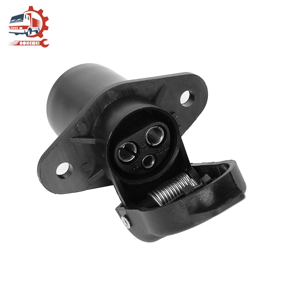 thumbnail image 2 of Rigid Hitch 3-Way Flat Trailer-End Electrical Connector (74375) - Durable Male Plug 2 of 6