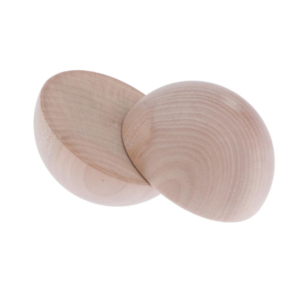 Wood Craft Balls - Unfinished Natural Wooden Ball – 2.95inch, 2 Pack