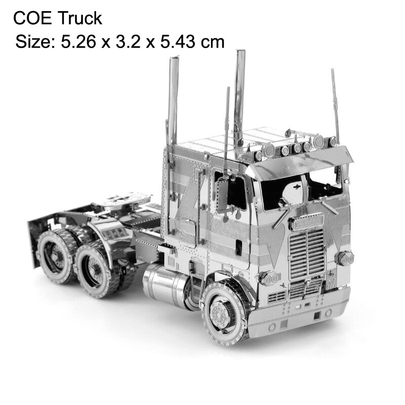 Engineering vehicle 3D Metal Puzzle Wheel Loader Crawler Crane Truck model KITS Assemble Jigsaw Puzzle Toys For Children: 49-COE Truck