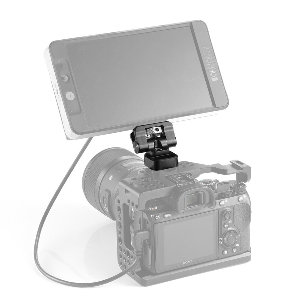 Adattatore per Monitor regolabile SmallRig il supporto per microfono può ruotare a 360 gradi e inclinare il supporto per Monitor a 150 gradi per Monitor BSE2294