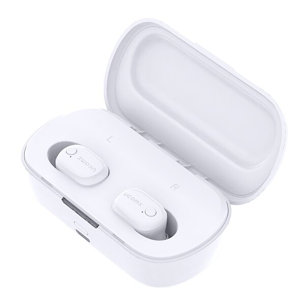 UCOMX U6H Pro Bluetooth Oortelefoon 5.0 Echte Draadloze Stereo Oordopjes met 2000mAh Opladen Case Oortelefoon voor iPhone Samsuung Xiaomi: WHITE